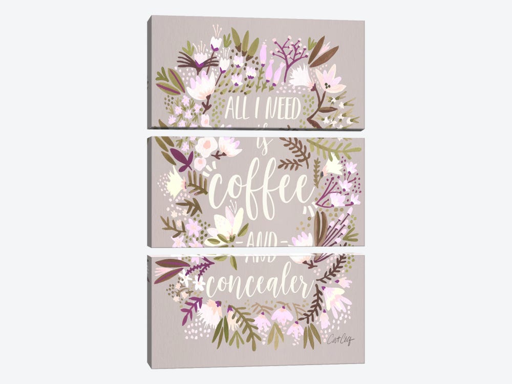 Coffee & Concealer II by Cat Coquillette 3-piece Canvas Artwork