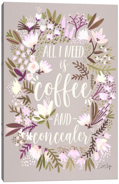 Coffee & Concealer II Canvas Art Print - Trendy Mom