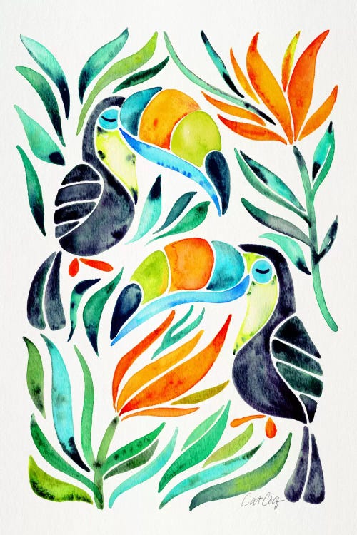 Colorful Toucans I by Cat Coquillette wall art