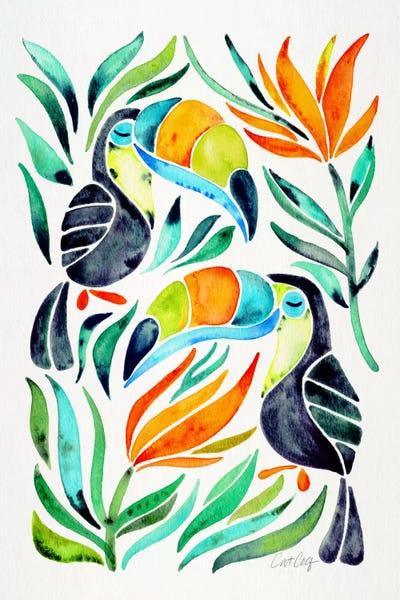 Sleeping & Napping: Colorful Toucans I by Cat Coquillette