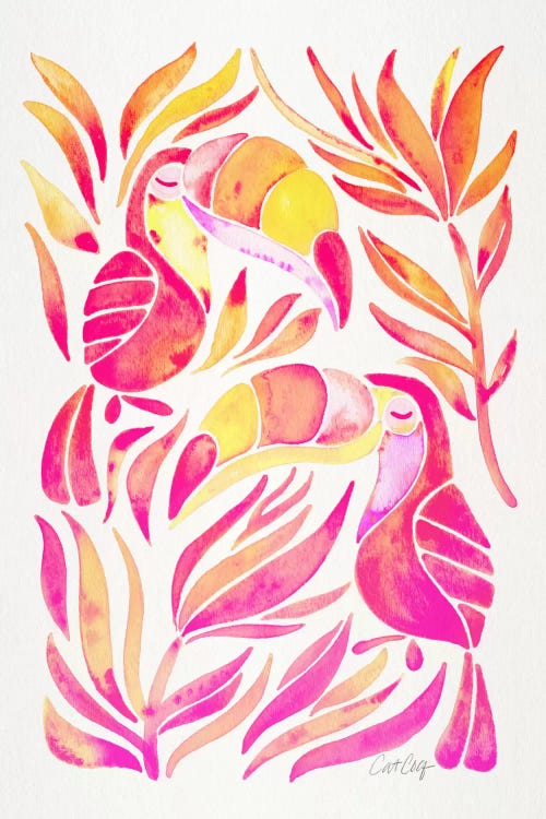 Colorful Toucans II by Cat Coquillette wall art