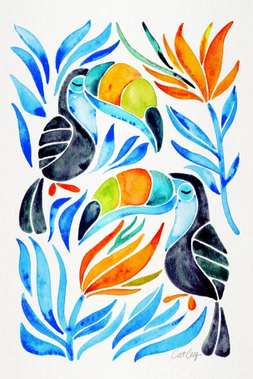 Colorful Toucans III by Cat Coquillette wall art