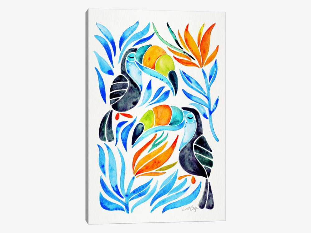 Colorful Toucans III by Cat Coquillette 1-piece Canvas Art Print