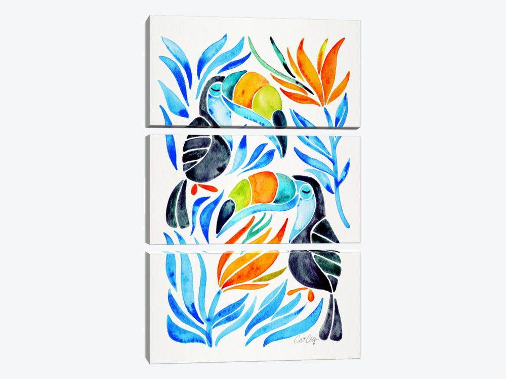 Colorful Toucans III by Cat Coquillette 3-piece Art Print