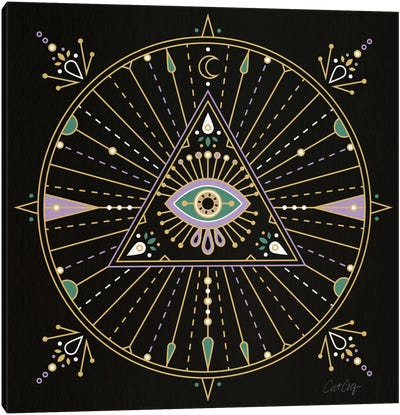 Evil Eye Mandala I Canvas Art Print - Anything but Ordinary 