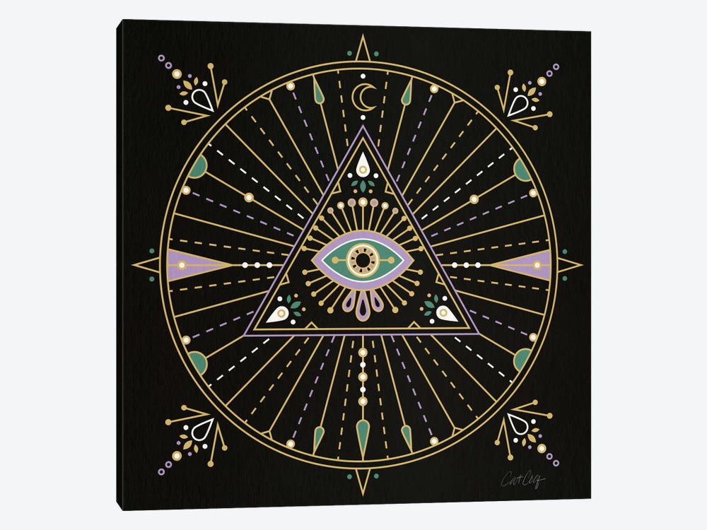 Evil Eye Mandala I by Cat Coquillette 1-piece Canvas Art