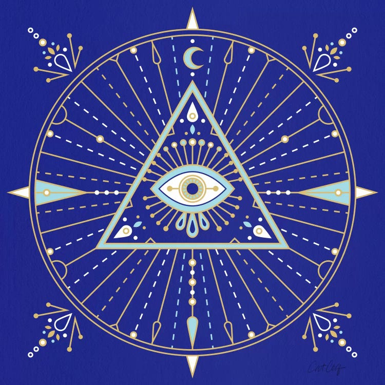 Evil Eye Mandala II by Cat Coquillette wall art