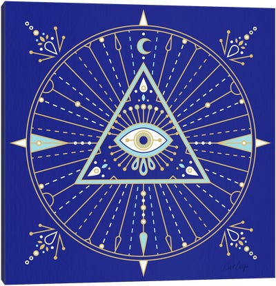 Evil Eye Mandala II Canvas Art Print - Middle Eastern Décor
