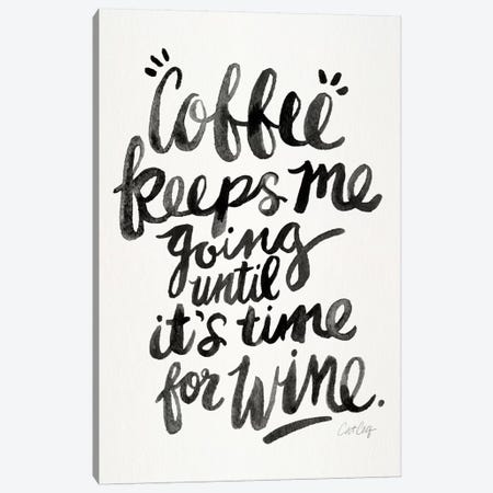 From Coffee To Wine I Canvas Print #CCE214} by Cat Coquillette Art Print