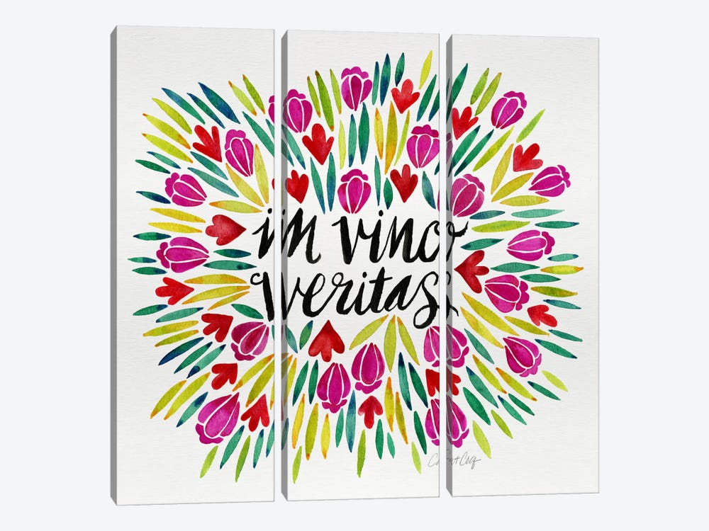 In Vino Veritas I by Cat Coquillette 3-piece Canvas Wall Art
