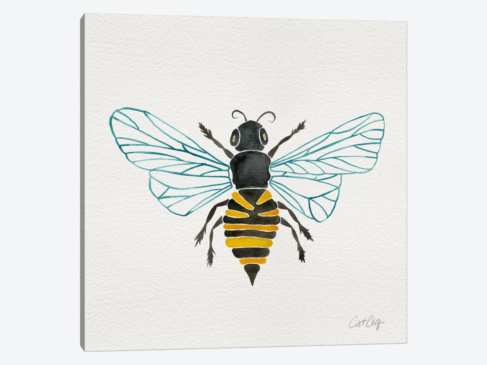 Lone Bee I by Cat Coquillette 1-piece Canvas Art Print