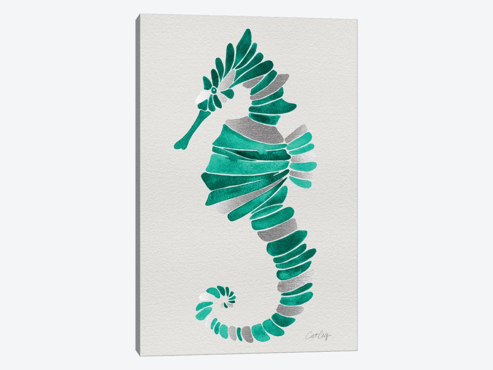 Lone Seahorse by Cat Coquillette 1-piece Canvas Wall Art