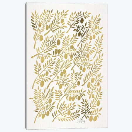 Olive Branches I Canvas Print #CCE231} by Cat Coquillette Canvas Art