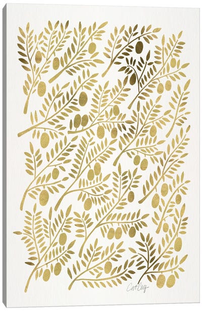 Olive Branches I Canvas Art Print - Olive Tree Art
