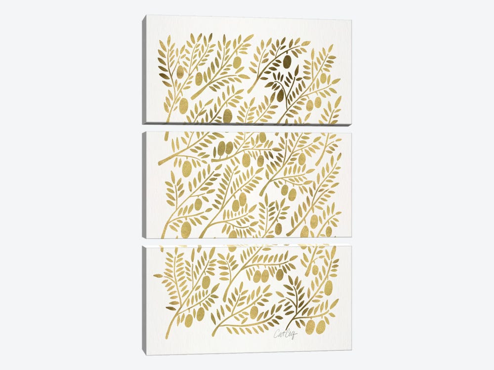 Olive Branches I by Cat Coquillette 3-piece Canvas Print