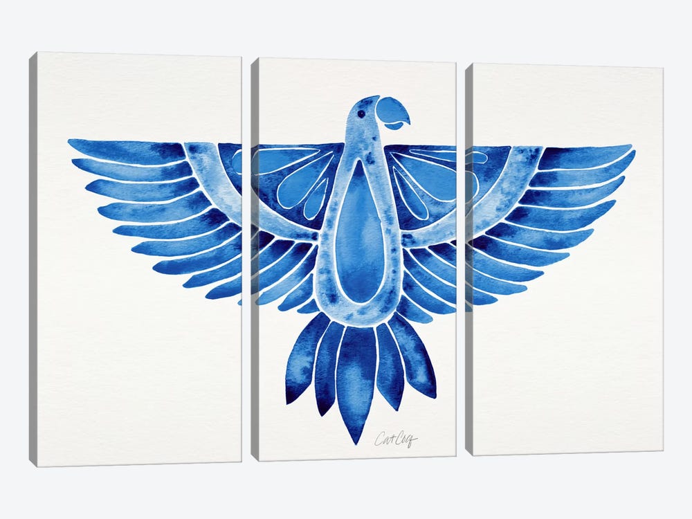 Parrot I by Cat Coquillette 3-piece Canvas Print