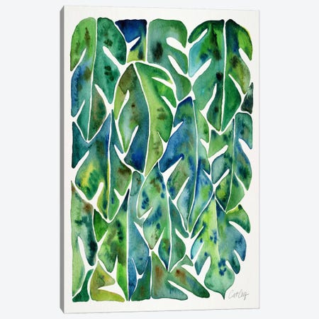 Philodendron I Canvas Print #CCE239} by Cat Coquillette Canvas Art