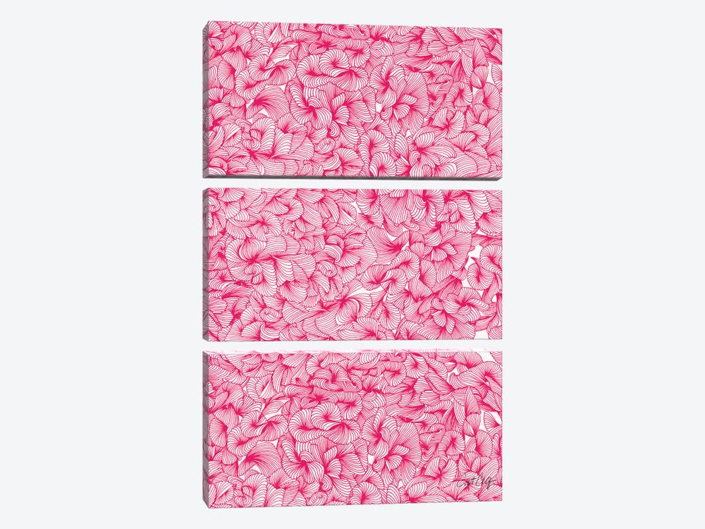 Abstract Pattern Pink by Cat Coquillette 3-piece Canvas Art