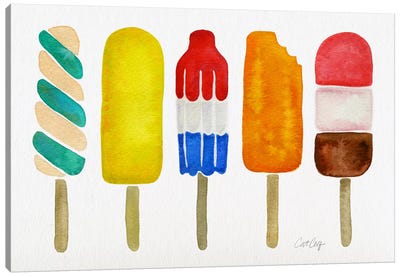 Popsicles Canvas Art Print - Minimalist Kitchen Art