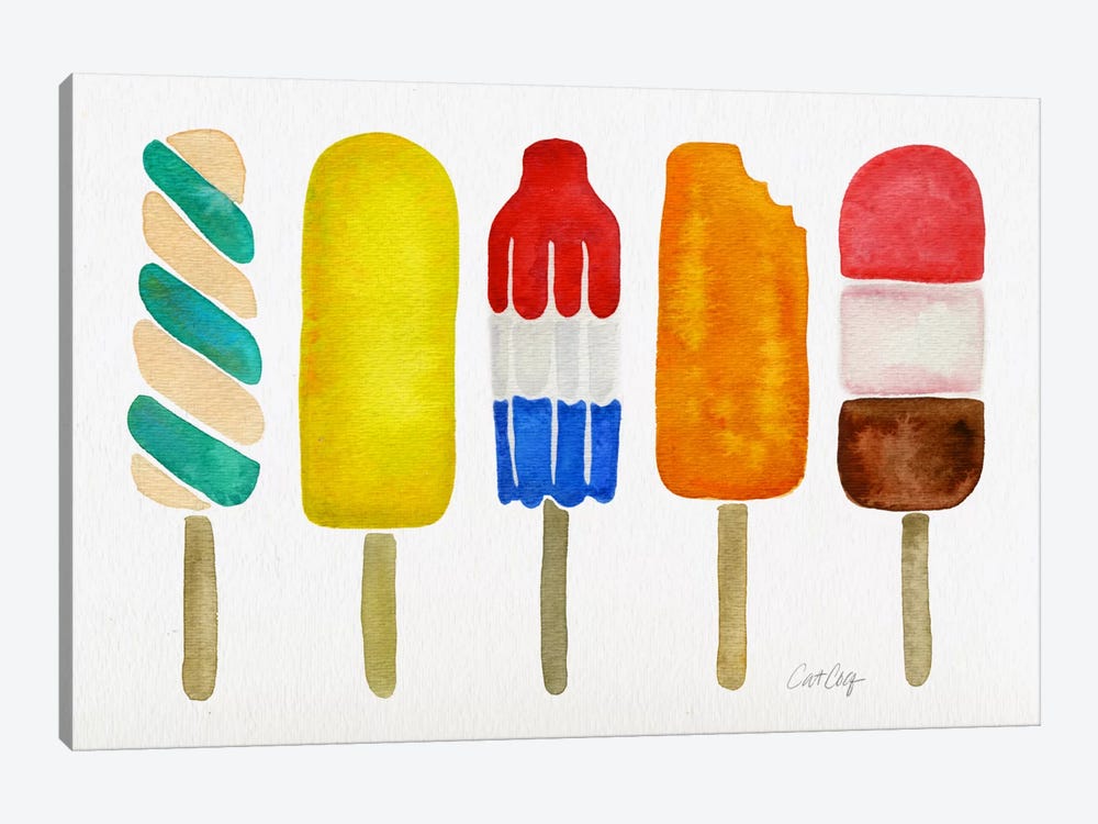 Popsicles by Cat Coquillette 1-piece Canvas Print