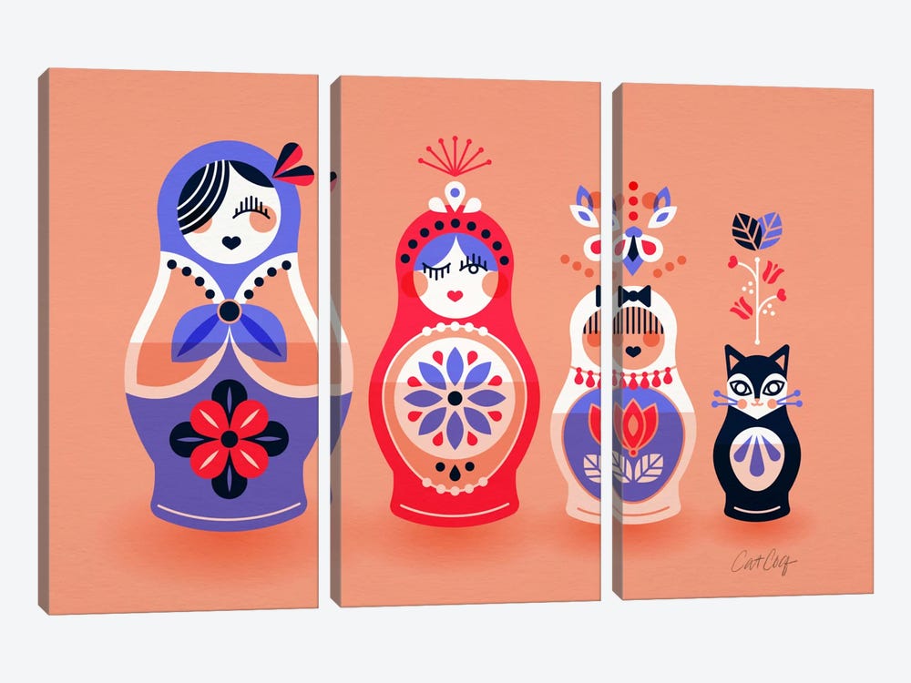Russian Dolls I by Cat Coquillette 3-piece Art Print