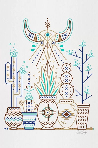 Latin Décor: Santa Fe Garden I by Cat Coquillette