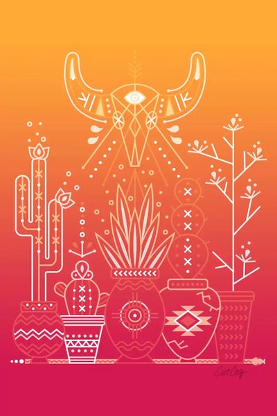 Cat Coquillette: Santa Fe Garden III by Cat Coquillette