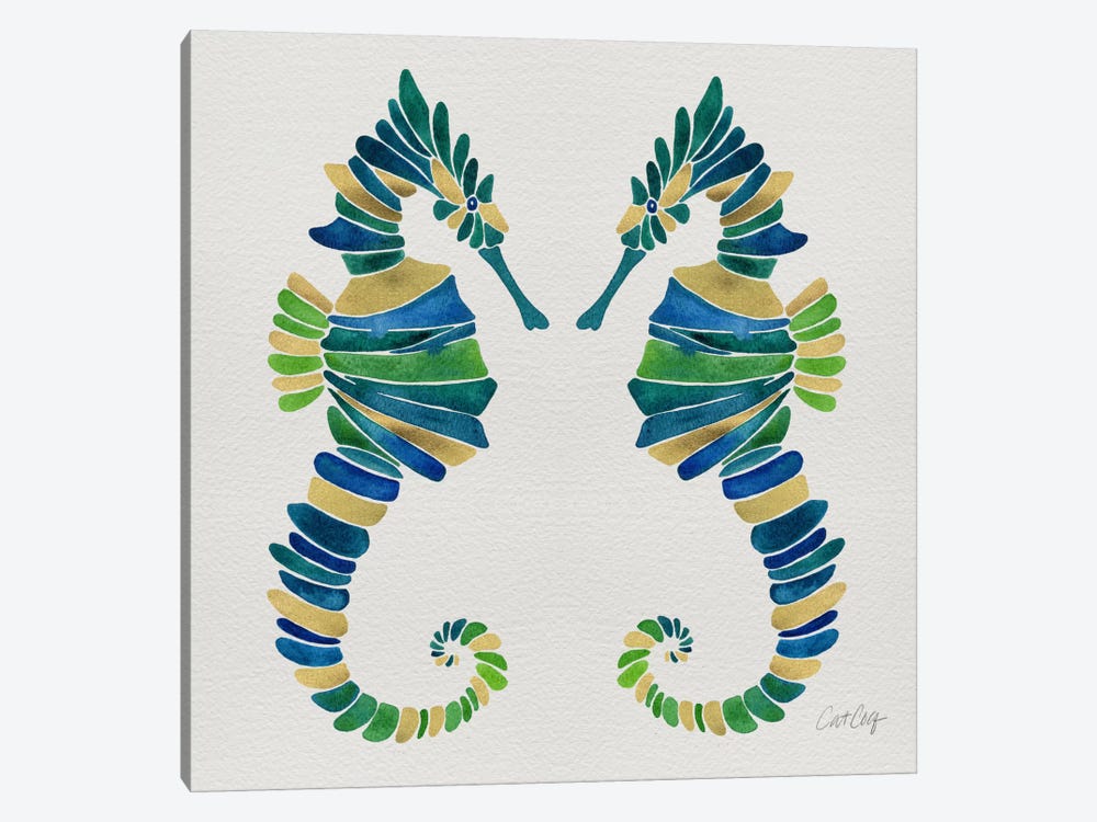 Seahorse Duo I by Cat Coquillette 1-piece Art Print
