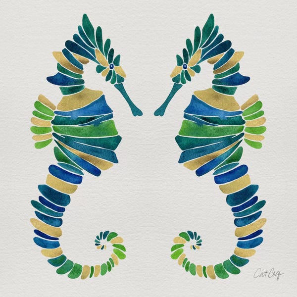 Cat Coquillette: Seahorse Duo I by Cat Coquillette