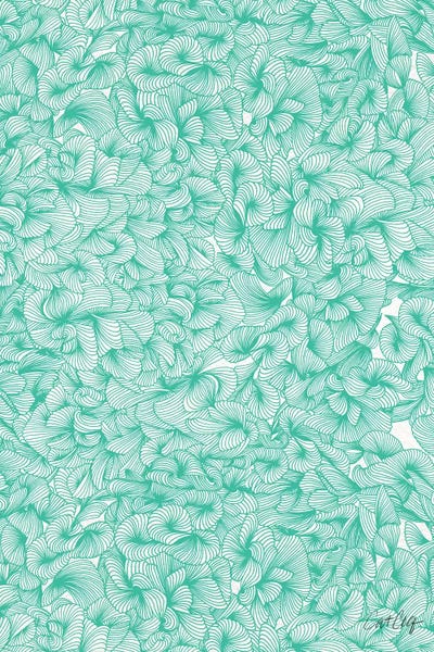 Cat Coquillette: Abstract Pattern Turquoise by Cat Coquillette