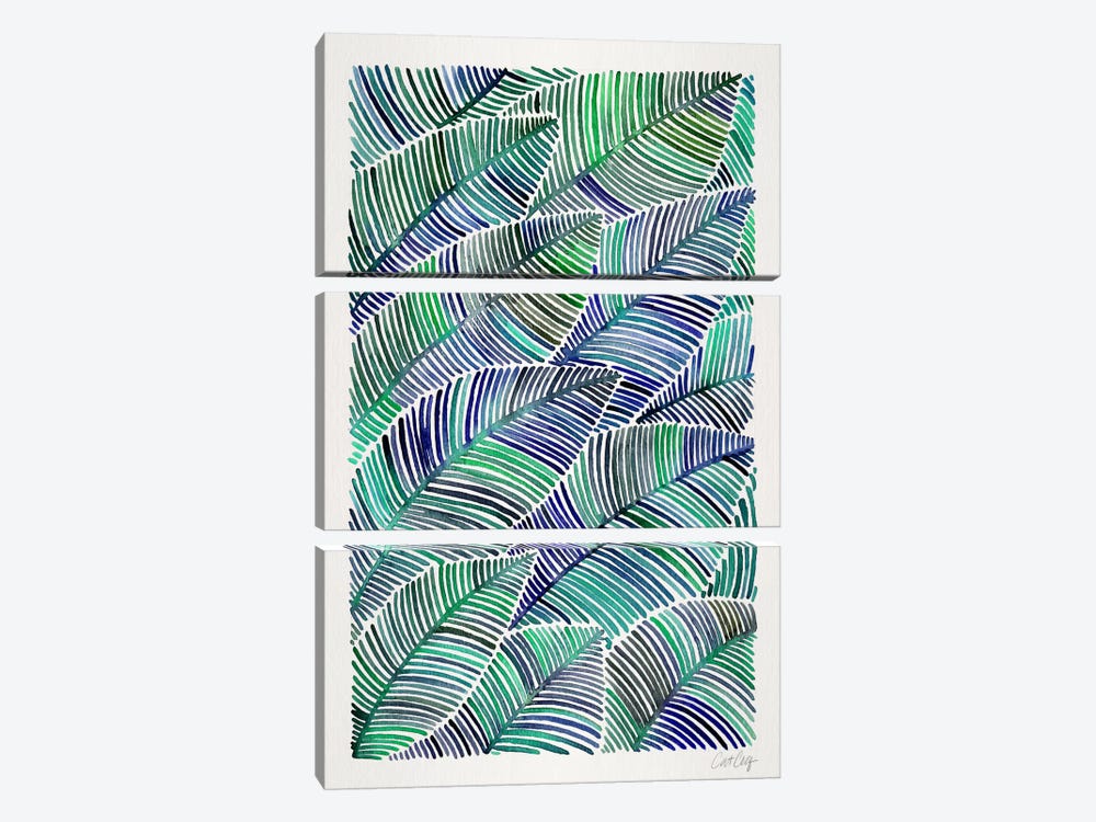 Tropical Leaves II by Cat Coquillette 3-piece Canvas Print