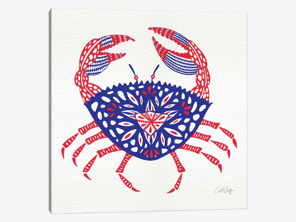 America Crab by Cat Coquillette 1-piece Canvas Print