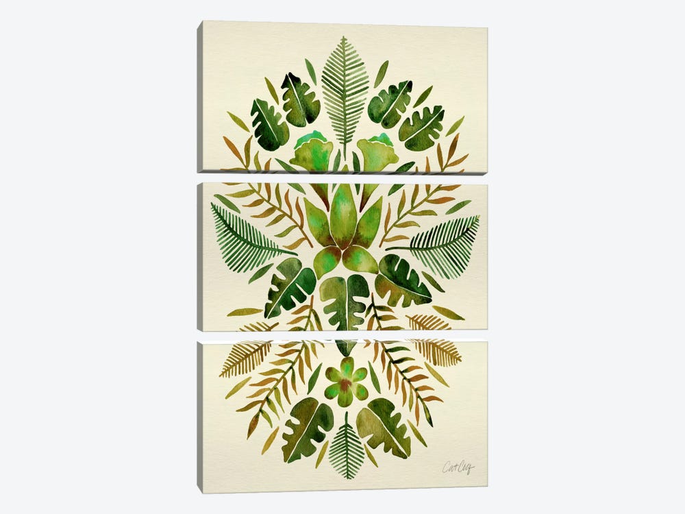 Tropical Symmetry II by Cat Coquillette 3-piece Canvas Art