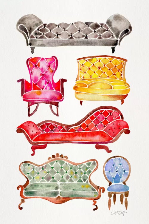 Victorian Lounge II by Cat Coquillette wall art