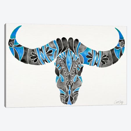 Water Buffalo Skull I Canvas Print #CCE275} by Cat Coquillette Art Print