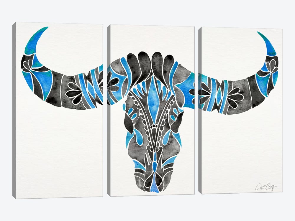 Water Buffalo Skull I by Cat Coquillette 3-piece Art Print