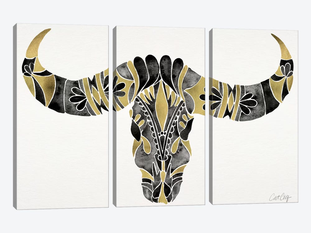 Water Buffalo Skull IV by Cat Coquillette 3-piece Canvas Art