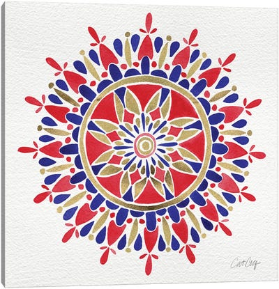 America Mandala Canvas Art Print - Global Patterns