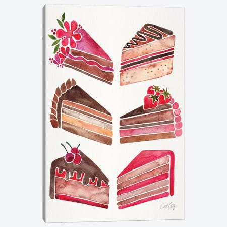 Cake Slices, Original Canvas Print #CCE288} by Cat Coquillette Art Print