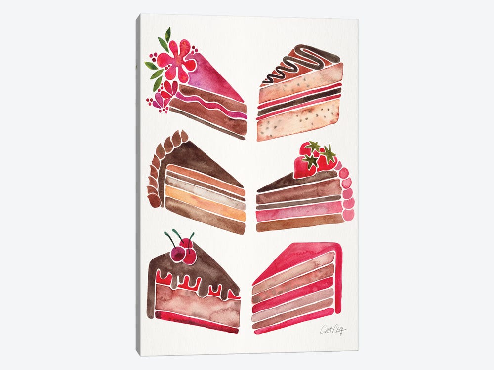 Cake Slices, Original by Cat Coquillette 1-piece Art Print