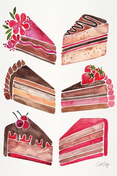 Cat Coquillette: Cake Slices, Original by Cat Coquillette