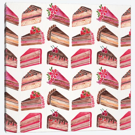 Cake Slices, Original Pattern Canvas Print #CCE289} by Cat Coquillette Art Print