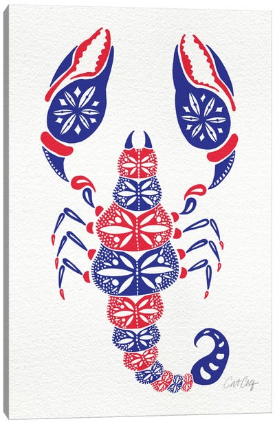 America Scorpion Canvas Art Print - Scorpion Art