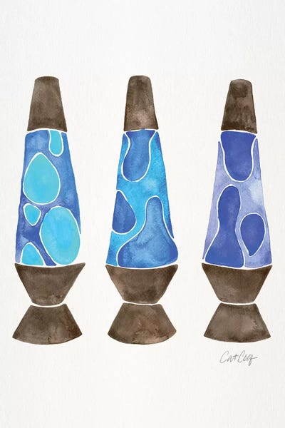 Lava Lamps, Blue by Cat Coquillette canvas print