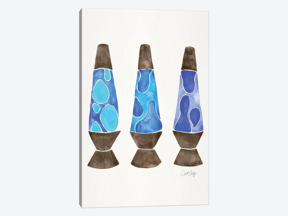 Lava Lamps, Blue by Cat Coquillette 1-piece Canvas Art