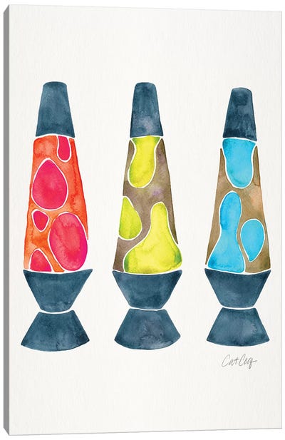 Lava Lamps, Primary Canvas Art Print - Y2K