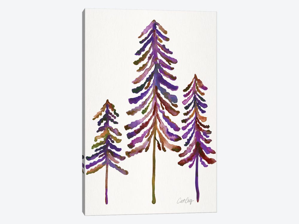 Pine Trees, Vintage by Cat Coquillette 1-piece Canvas Artwork