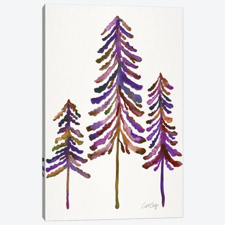 Pine Trees, Vintage Canvas Print #CCE300} by Cat Coquillette Canvas Artwork