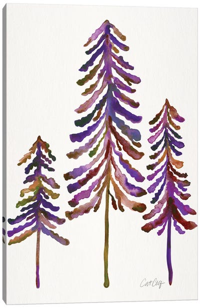 Pine Trees, Vintage Canvas Art Print - Cat Coquillette