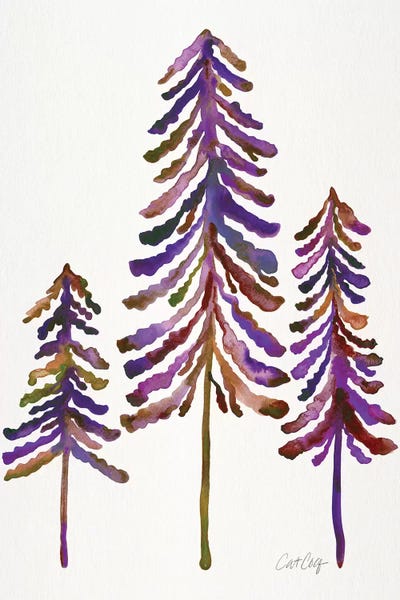 Cat Coquillette: Pine Trees, Vintage by Cat Coquillette